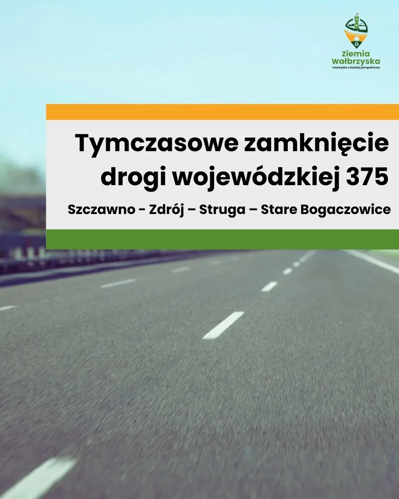 Utrudnienia w ruchu na drodze wojewódzkiej nr 375 w powiecie wałbrzyskim