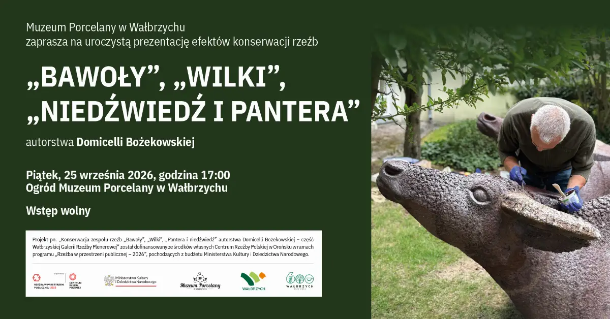 Prezentacja efektów konserwacji rzeźb w Muzeum Porcelany w Wałbrzychu