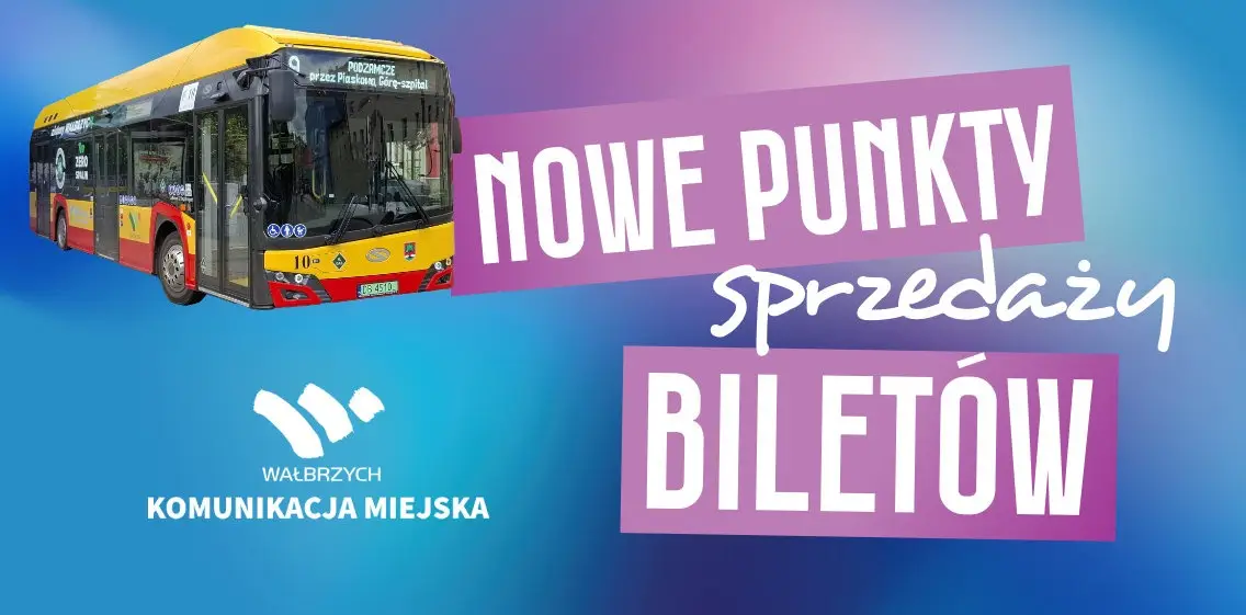 Nowe lokalizacje sprzedaży biletów Wałbrzyskiej Komunikacji Miejskiej
