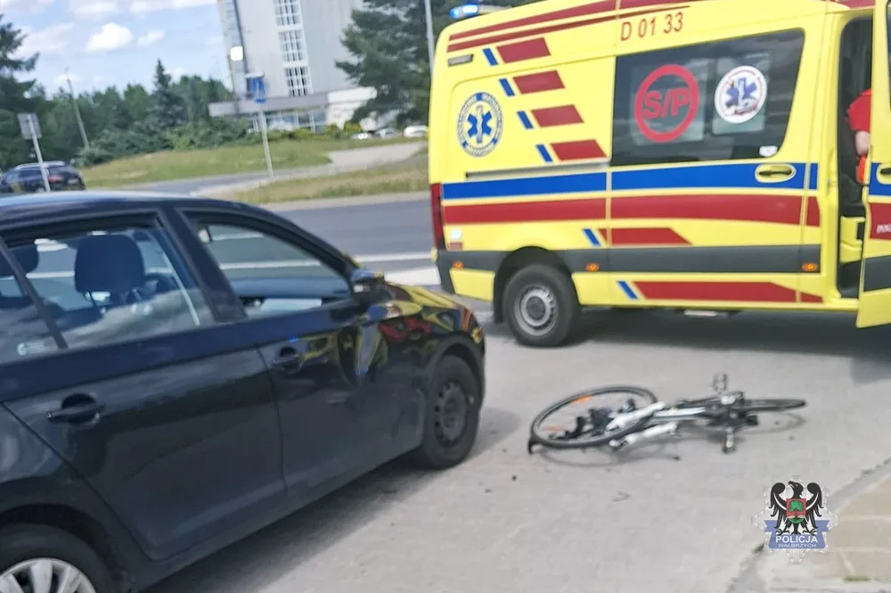 Potrącenie rowerzysty na Szczawienku w poniedziałek