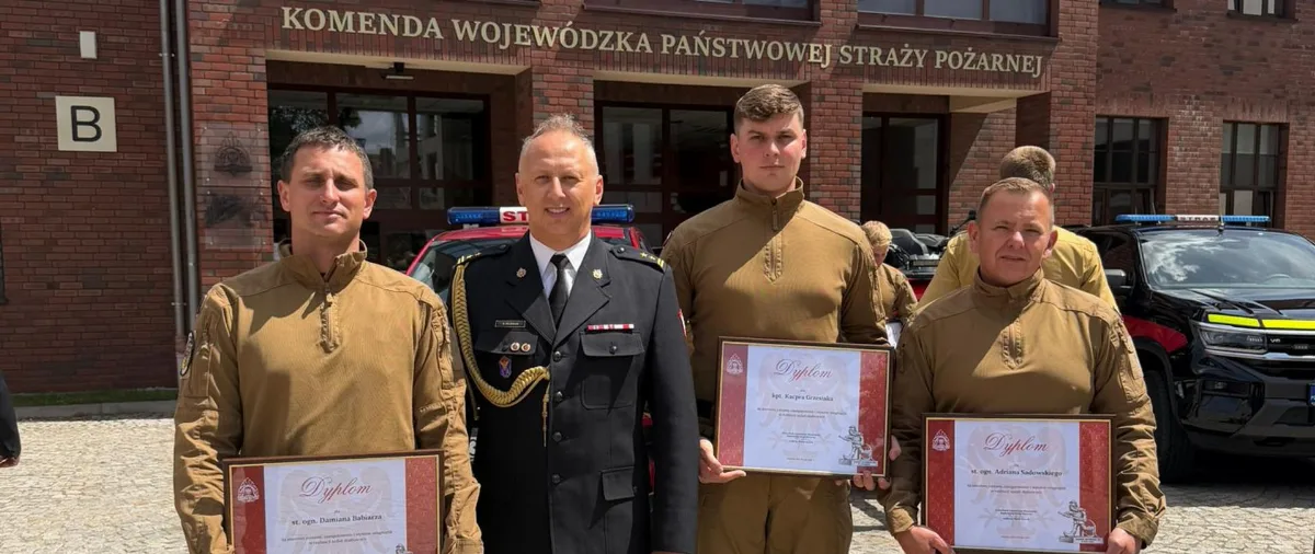 Wyróżnienia dla strażaków z Wałbrzycha za działania w Puszczy Solskiej